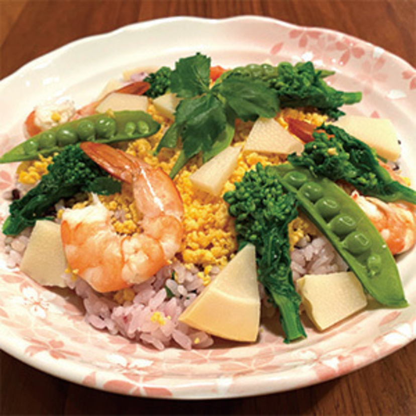 日々のレシピ 9皿目　春野菜の彩りちらし寿司